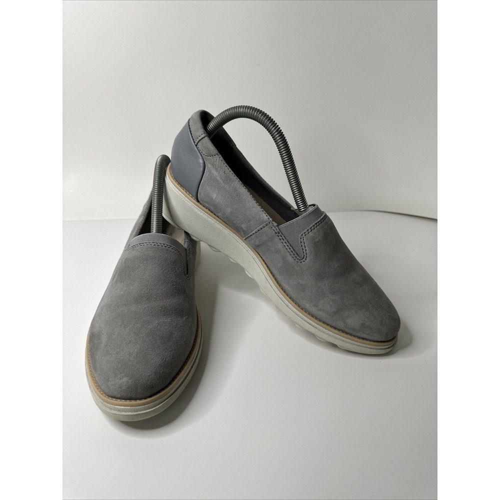 Clarks Collection‎ Sharon Dolly Loafer Gray Women's Size 9.5 M UK 7. Very Good.